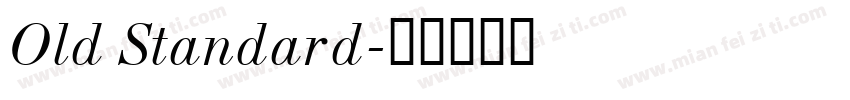 Old Standard字体转换